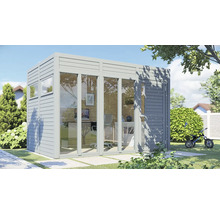 Gartenhaus Bertilo Cubo 3 Office inkl. Fußboden 336 x 240 cm hellgrau