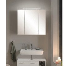Spiegelschrank Möbelpartner Dorina 80 x 15,7 x 75 cm weiß 3-türig
