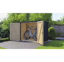 Fahrradgarage/Gartenschrank Bertilo Woodline Bike mit Fußboden 202x106 cm anthrazit-thumb-3