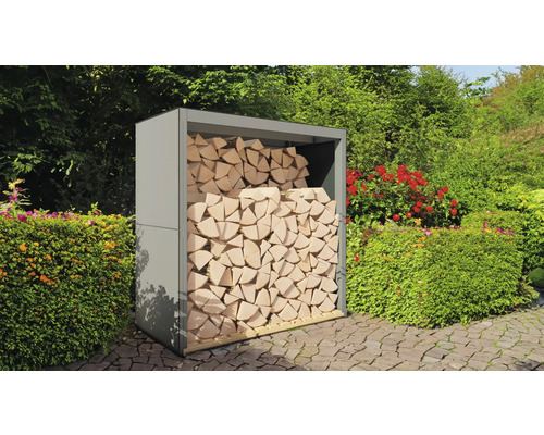 Abri bûches XL 217 x 89 x 154,5 cm anthracite - HORNBACH Luxembourg