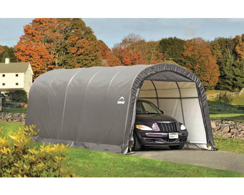 Garage simple ShelterLogic Round Top 370 x 610 cm gris