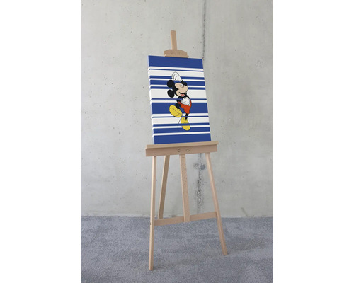 Leinwandbild mit Mickey Mouse Motiv auf Staffelei