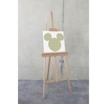 Holzstaffelei mit Leinwand und Mickey Mouse Motiv