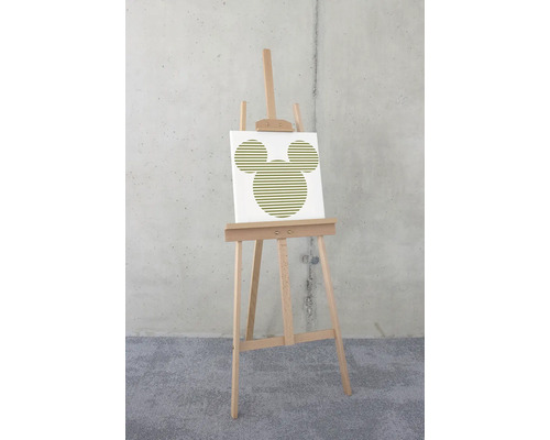 Chevalet en bois avec toile et motif Mickey Mouse