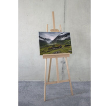 Leinwandbild auf Holzstaffelei mit Berglandschaft