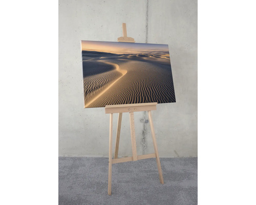 Toile imprimée avec motif de désert sur un chevalet
