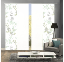 Salon avec panneaux japonais à motif de feuilles