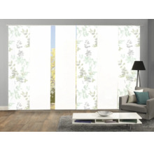 Vue d''une pièce avec des panneaux japonais à motif de feuilles