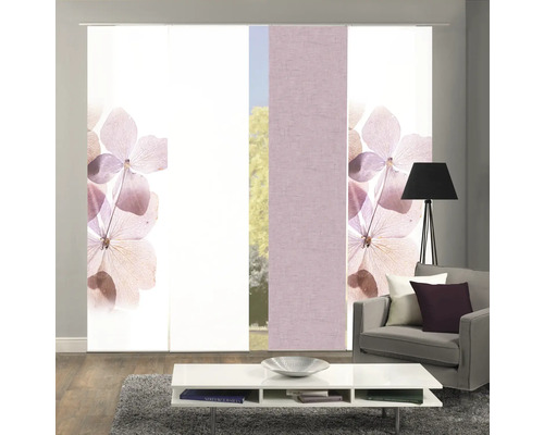 Panneau japonais décoratif avec motif floral pour espaces de vie.