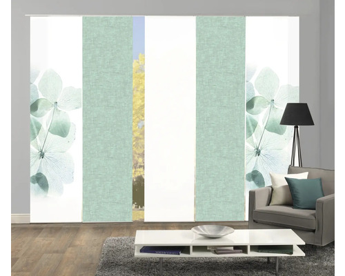 Panneau japonais décoratif avec motif floral dans le salon