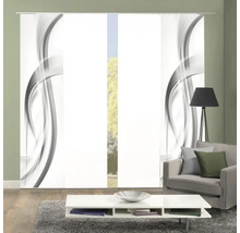 Panneau coulissant décoratif avec motif ondulé abstrait dans le salon