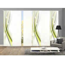 Panneaux japonais avec motif vert dans le salon