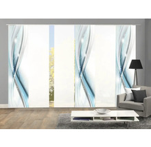 Vue d''une pièce avec des panneaux japonais au design abstrait