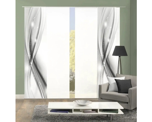 Panneau japonais décoratif avec motif ondulé abstrait dans le salon