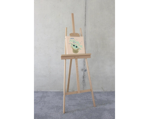 Staffelei mit Leinwand und Kinder-Motiv