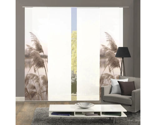 Panneau japonais décoratif avec motif naturel dans le salon