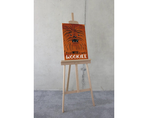 Gemaltes Wookiee-Motiv auf einer Staffelei