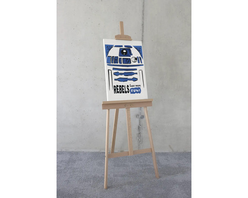 Staffelei mit Leinwand und Star Wars Motiv