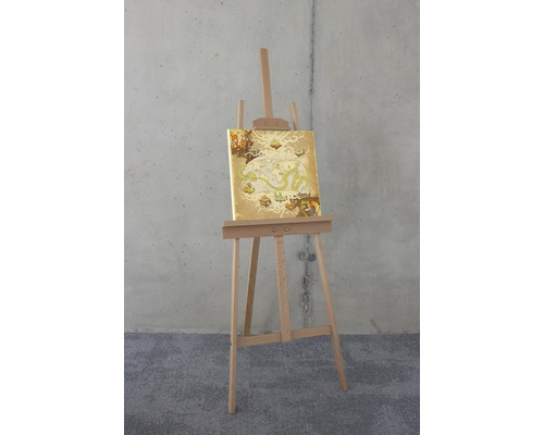 Holzstaffelei mit Leinwand