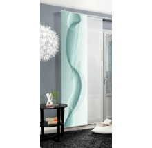 Dekoratives Schiebeelement mit abstraktem Wellenmuster im Wohnraum