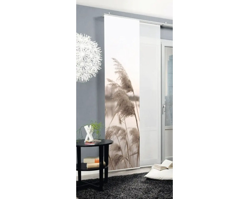 Panneau japonais décoratif avec motif de roseaux pour décoration de fenêtre