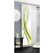 Panneau de rideau coulissant décoratif avec un motif abstrait dans un espace de vie