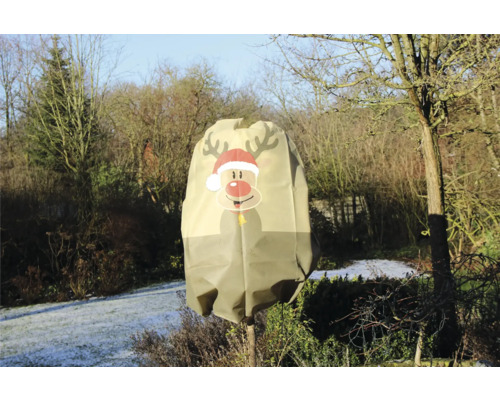 Housse de protection des plantes avec motif de renne pour protéger les plantes en hiver