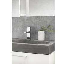 Set de meubles de salle de bains Differnz Somero lxhxp 80 x 57 x 38 cm couleur de façade blanc haute brillance avec vasque en béton gris