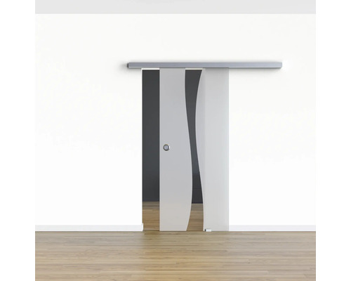 Schiebetür aus Glas mit horizontaler Aufhängung