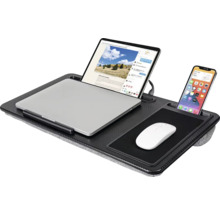 Tablette pour ordinateur portable avec tablette, ordinateur portable et téléphone portable