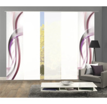 Vue d''une pièce avec des rideaux coulissants au design moderne