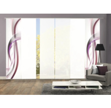 Panneau coulissant avec motif abstrait dans le salon