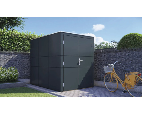 Garage à vélos Bertilo HPL Design Bike Port 155 x 229 cm anthracite