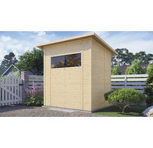 Gartenhaus aus Holz mit Fenster und Flachdach