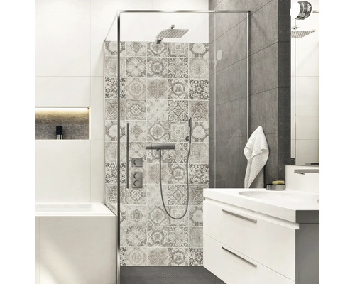 Panneau mural de douche mySpotti Shower Ernesto aspect carrelage 255 x 100 cm SH-210100-1816-HB