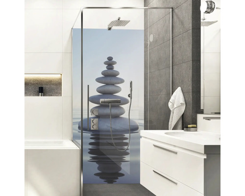 Panneau mural de douche mySpotti Shower Calmness pierres 255 x 100 cm SH-255100-1965-HB Panneau mural de douche mySpotti Shower Calmness pierres 255 x 100 cm SH-255100-1965-HB