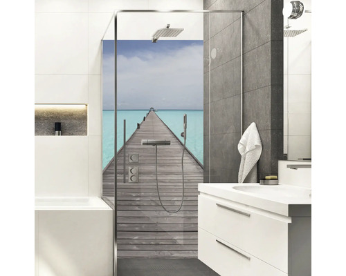 Panneau mural de douche mySpotti Shower Walking over Water embarcadère eau 210 x 100 cm SH-210100-1399-HB Panneau mural de douche mySpotti Shower Walking over Water embarcadère eau 210 x 100 cm SH-210100-1399-HB