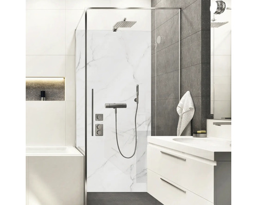 Duschrückwand mySpotti Shower Marmor White 100 x 255 cm