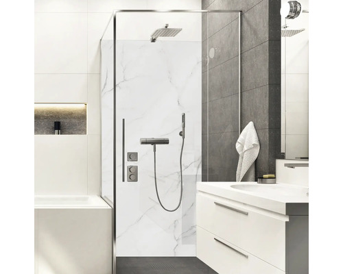 Panneau mural de douche mySpotti Shower Marmor White effet marbre 210 x 100 cm SH-210100-1937-HB Panneau mural de douche mySpotti Shower Marmor White effet marbre 210 x 100 cm SH-210100-1937-HB