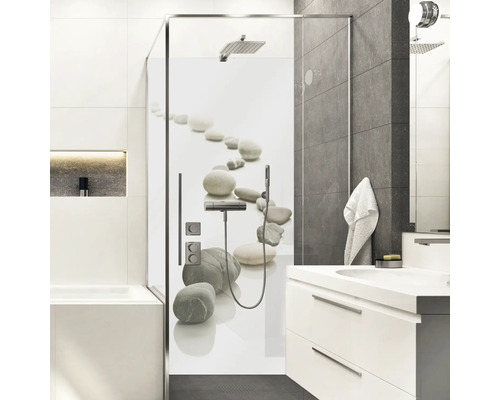 Panneau mural de douche mySpotti Shower Stone Path pierres galets 255 x 100 cm SH-255100-1256-HB Panneau mural de douche mySpotti Shower Stone Path pierres galets 255 x 100 cm SH-255100-1256-HB