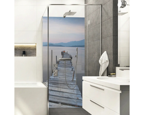 Panneau mural de douche mySpotti Shower irgendwo embarcadère eau 255 x 150 cm SH-255150-1237-HB Panneau mural de douche mySpotti Shower irgendwo embarcadère eau 255 x 150 cm SH-255150-1237-HB