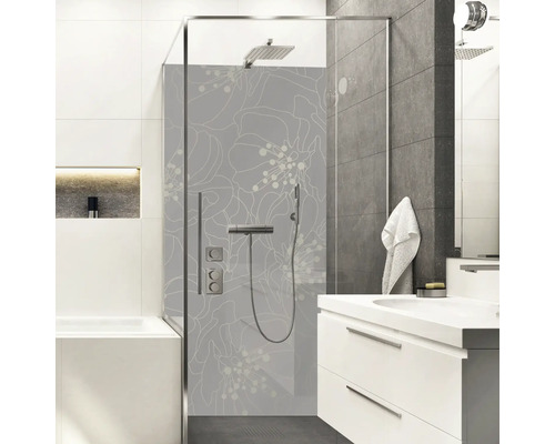 Panneau mural de douche mySpotti Shower Misaki fleurs 255 x 100 cm SH-210100-1749-HB