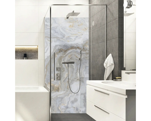 Panneau mural de douche mySpotti Shower Stig optique marbre 255 x 150 cm SH-255150-1778-HB Panneau mural de douche mySpotti Shower Stig optique marbre 255 x 150 cm SH-255150-1778-HB