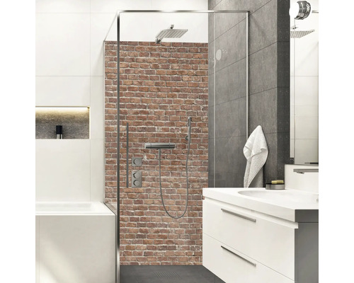 Panneau mural de douche mySpotti Shower Brick Wall pierre à bâtir 255 x 150 cm SH-255150-945-HB Panneau mural de douche mySpotti Shower Brick Wall pierre à bâtir 255 x 150 cm SH-255150-945-HB