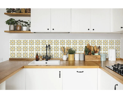 Selbstklebende Wandfliesen Wall Tiles Nadia gold 15,25 x 15,25 cm 6 St.