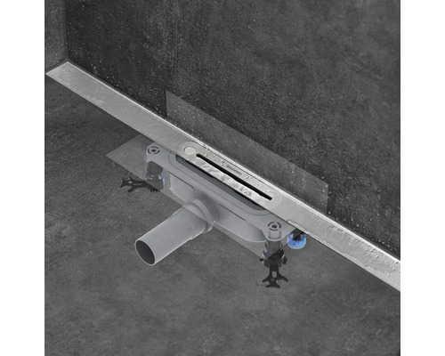 Caniveau de douche avec garniture d''écoulement pour installation dans la salle de bain