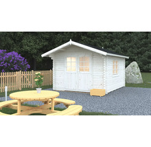 Gartenhaus Palmako Sally 10,2 m² inkl. Fußboden und Vordach 362 x 440 cm natur