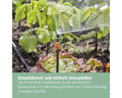Gartenbewässerung mit Sprinkler im Einsatz