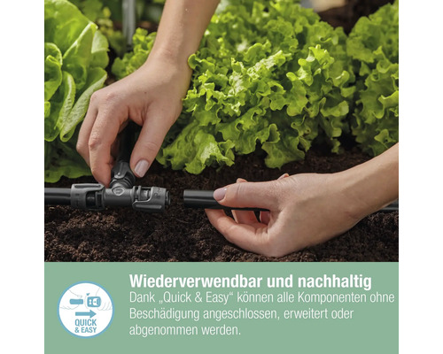 Gartenbewässerung mit Quick and Easy Verbindungssystem
