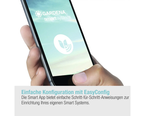 Smartphone mit der Gardena Smart System App